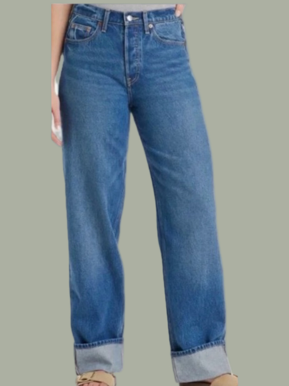 Universal Thread Cuffed Mid Rise 90s Baggy Jeans Womens Sz 10R.  New with tags